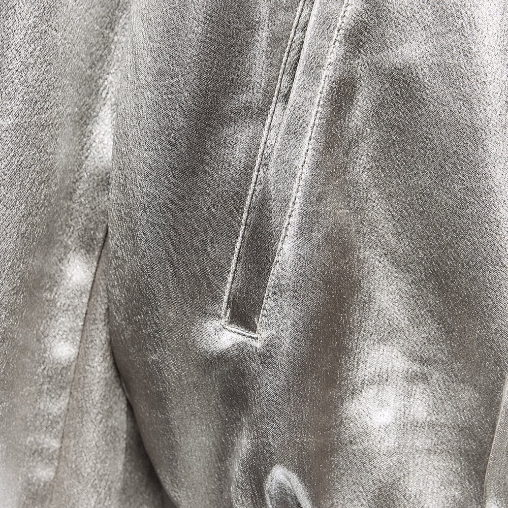 ZARA SATIN EFFECT FOIL BOMBER jacket bloggers favorite - Picture 8 of 13